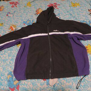 FedEx Fleece Jacket Zip Up Hoodie Large Uniform VF Imagewear Postal Mail Express